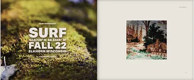 Spread titled “Surf Fall ’22” with outdoor and nature imagery.