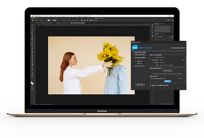 Adobe  e InDesign CC em um MacBook Air