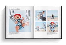 Modèle de livres photo de bébé de Blurb - Portrait